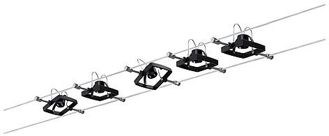 Paulmann Mac sistema di cavi 5x10 W nero 94290