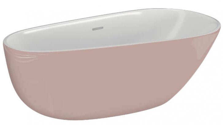 Polimat Shila vasca da bagno freestanding 170x85 cm ovale bicolore 00434