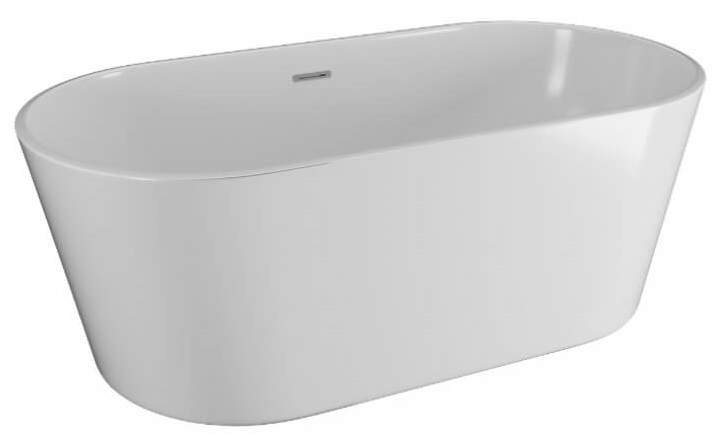 Polimat Uzo vasca da bagno freestanding 160x80 cm ovale bianco 00221