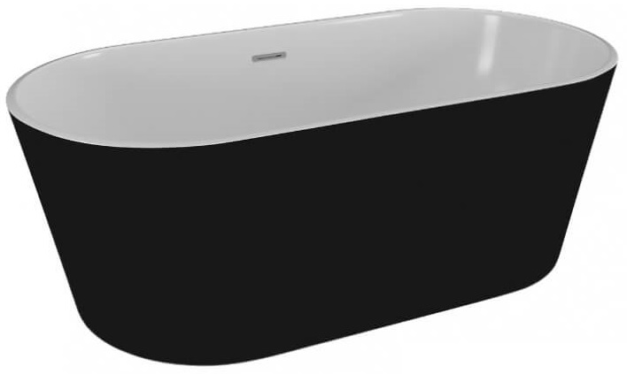 Polimat Uzo vasca da bagno freestanding 160x80 cm ovale bicolore 00337