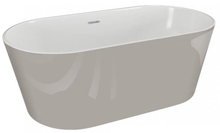 Polimat Uzo vasca da bagno freestanding 160x80 cm ovale bicolore 00436