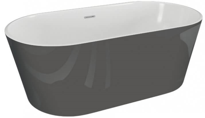 Polimat Uzo vasca da bagno freestanding 160x80 cm ovale bicolore 00437