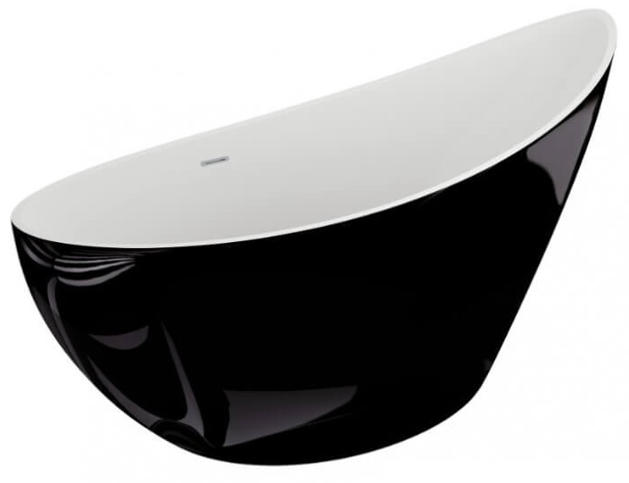 Polimat Zoe vasca da bagno freestanding 180x80 cm ovale bicolore 00257