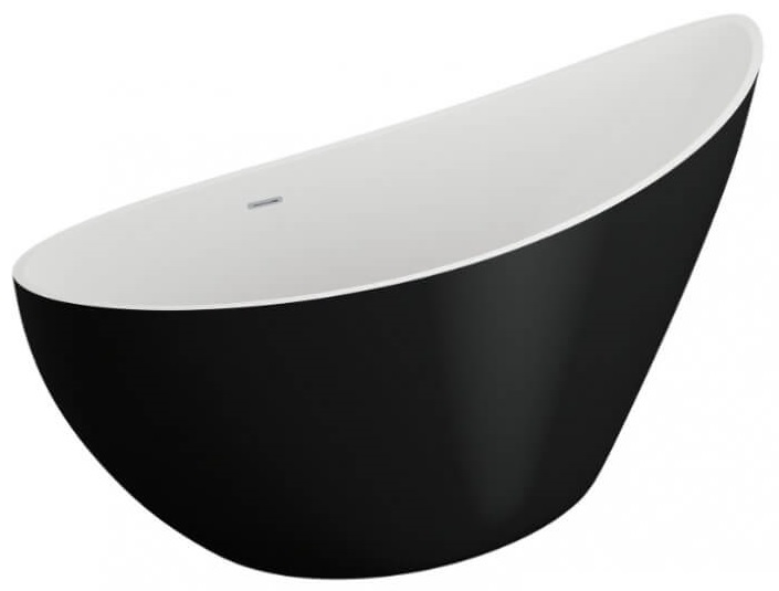 Polimat Zoe vasca da bagno freestanding 180x80 cm ovale bicolore 00332