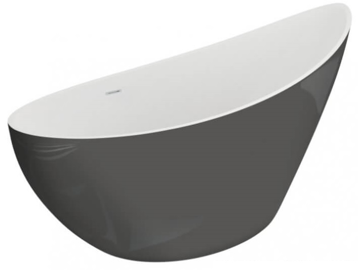 Polimat Zoe vasca da bagno freestanding 180x80 cm ovale bicolore 00409