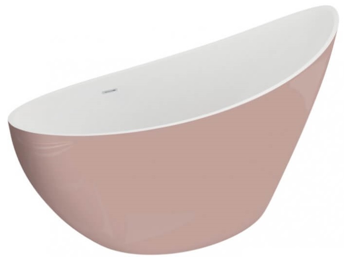 Polimat Zoe vasca da bagno freestanding 180x80 cm ovale bicolore 00410