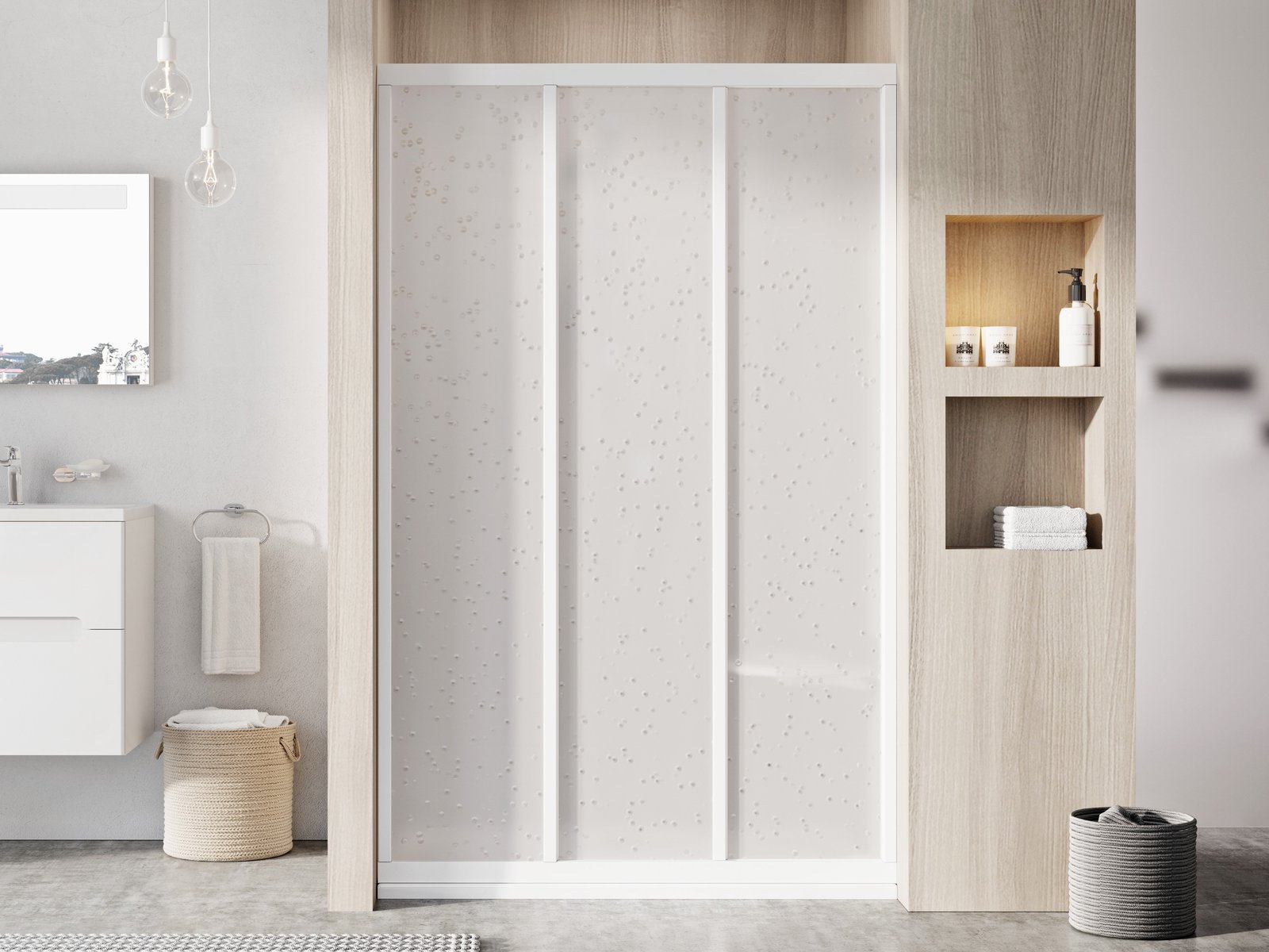 Ravak Supernova porta doccia 110 cm scorrevole bianco lucida/polistirene 00VD01R211