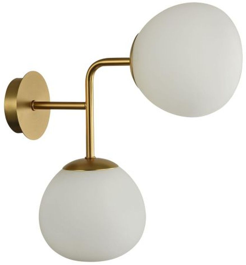 Maytoni Erich lampada da parete 2x40 W bianco-oro MOD221-WL-02-G