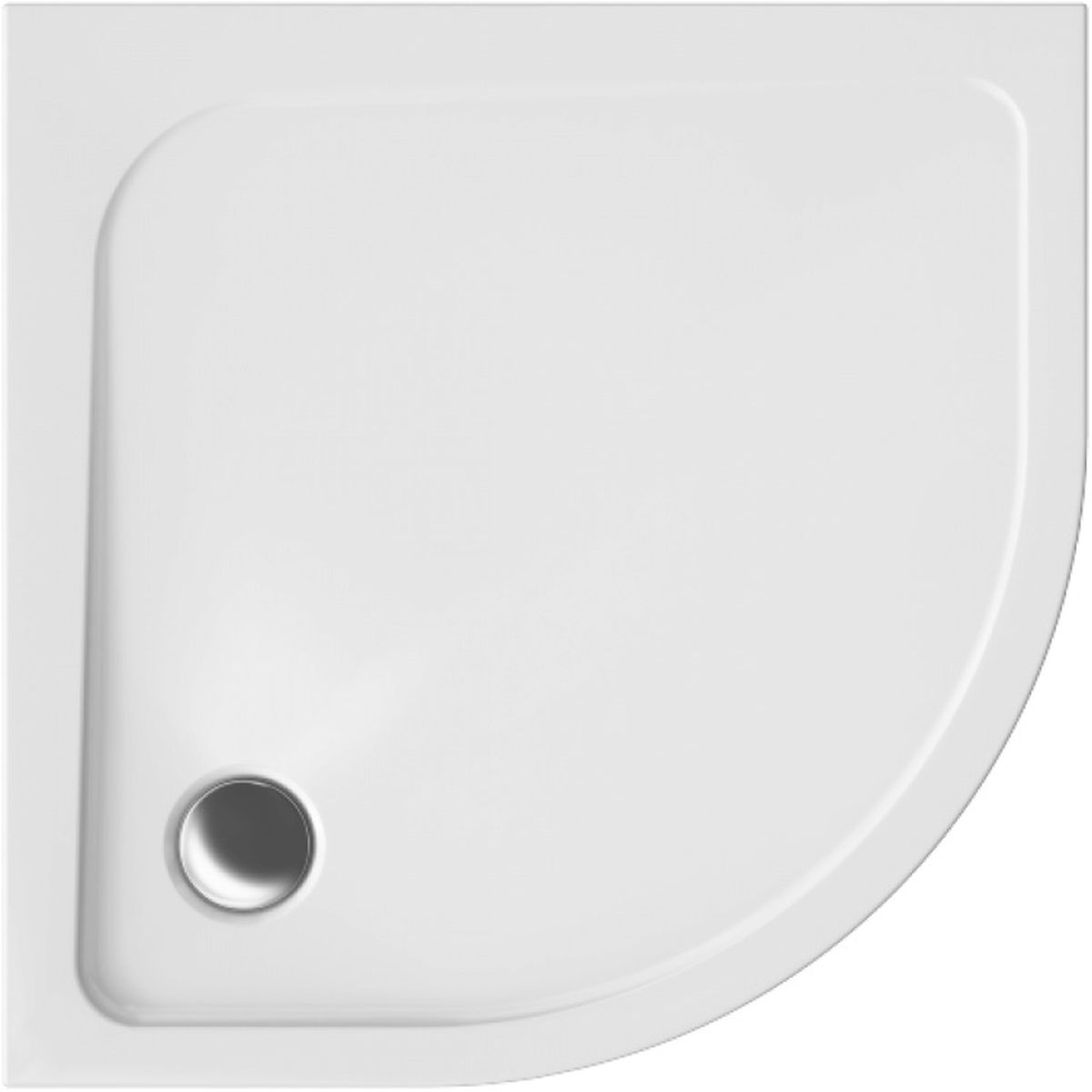 Polimat Pako piatto doccia semicircolare 90x90 cm bianco 00112