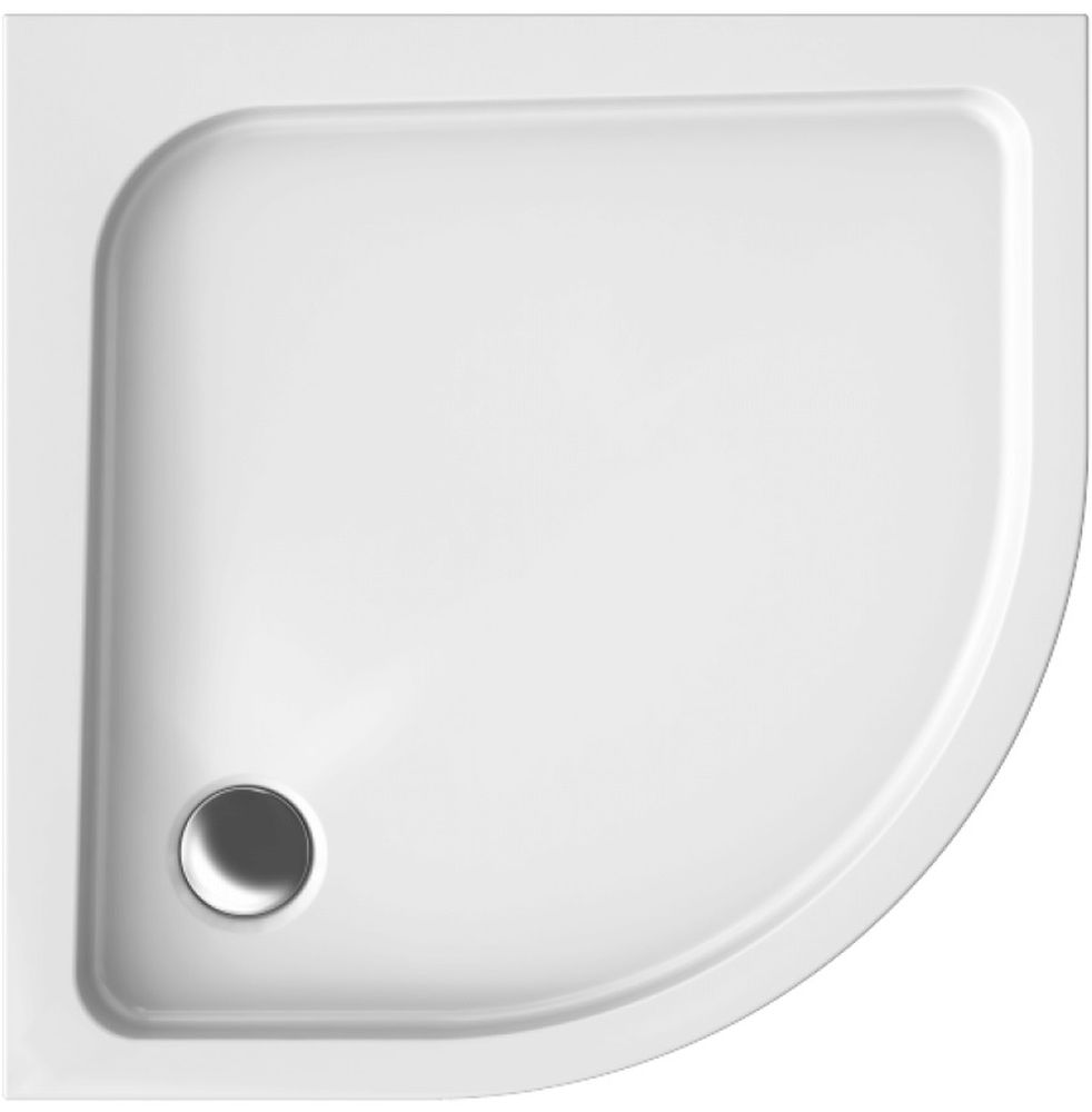 Polimat Pako piatto doccia semicircolare 80x80 cm bianco 00094