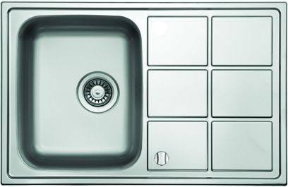 Berg Rill lavello in acciaio 78x50 cm acciaio LTL780.500GT8