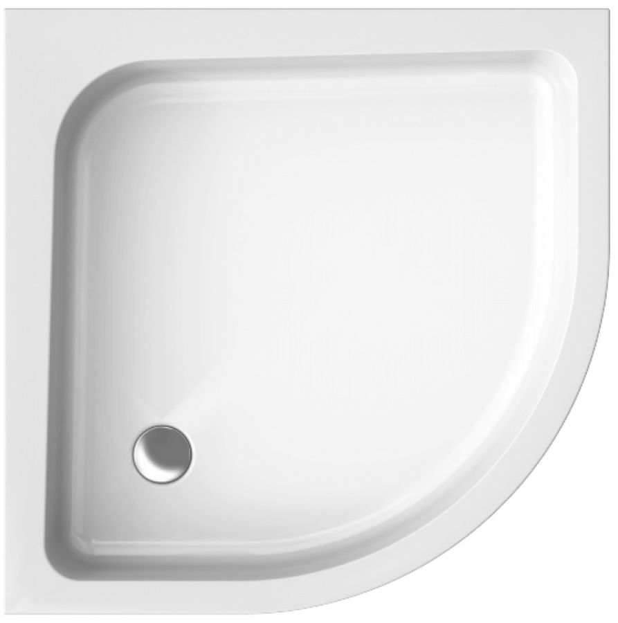 Polimat Pako piatto doccia semicircolare 90x90 cm bianco 00091
