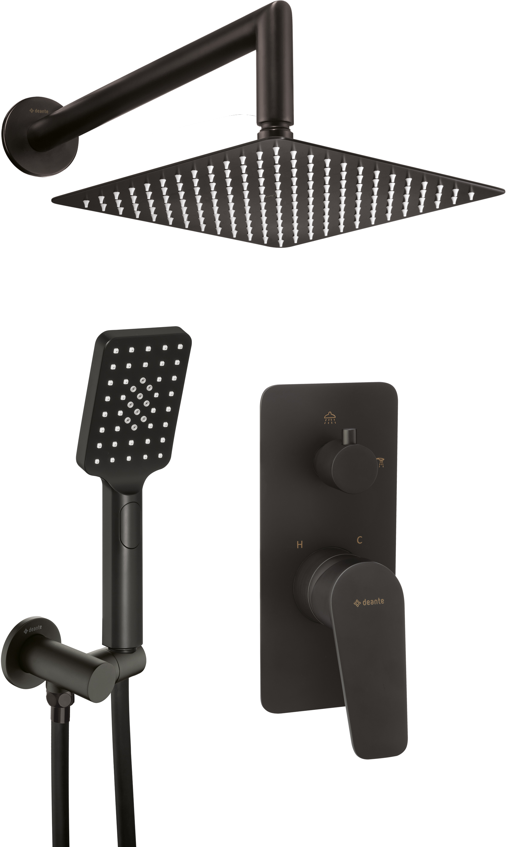 Deante Jasmin set doccia da incasso nero NAC_N9JP