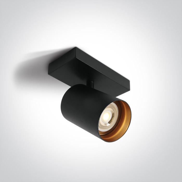 One Light Elatos lampada da soffitto 1x10 W nero 65105N/B