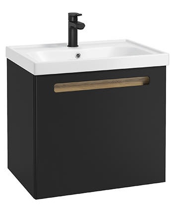 Defra Senso armadietto 60x43x50 cm sottolavabo sospeso nero 260-D-06004