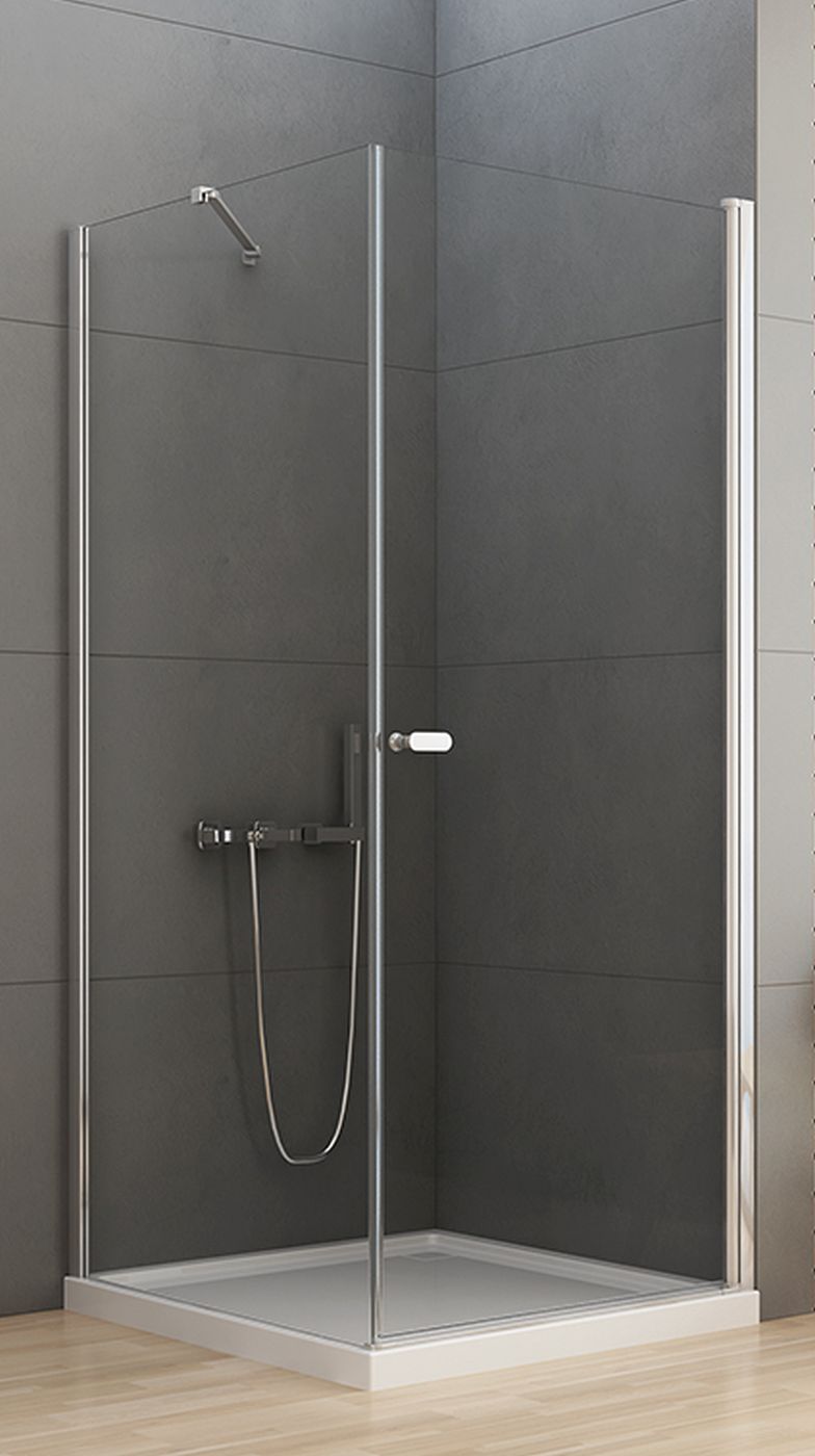 New Trendy New Soleo box doccia 90x80 cm rettangolare cromo lucida/vetro trasparente D-0140A/D-0088B