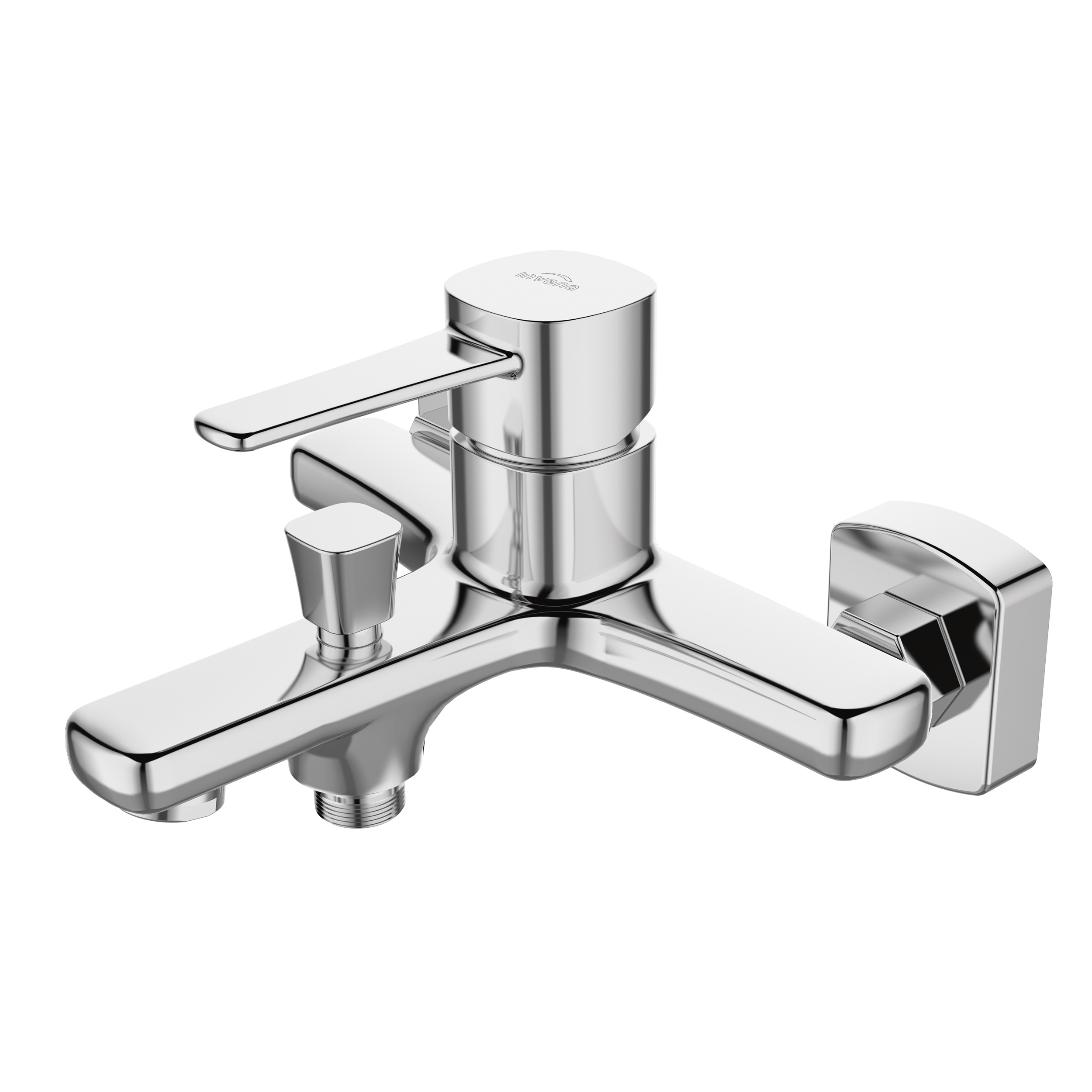 Invena Glamour rubinetto per vasca e doccia a parete cromo BW-02-001