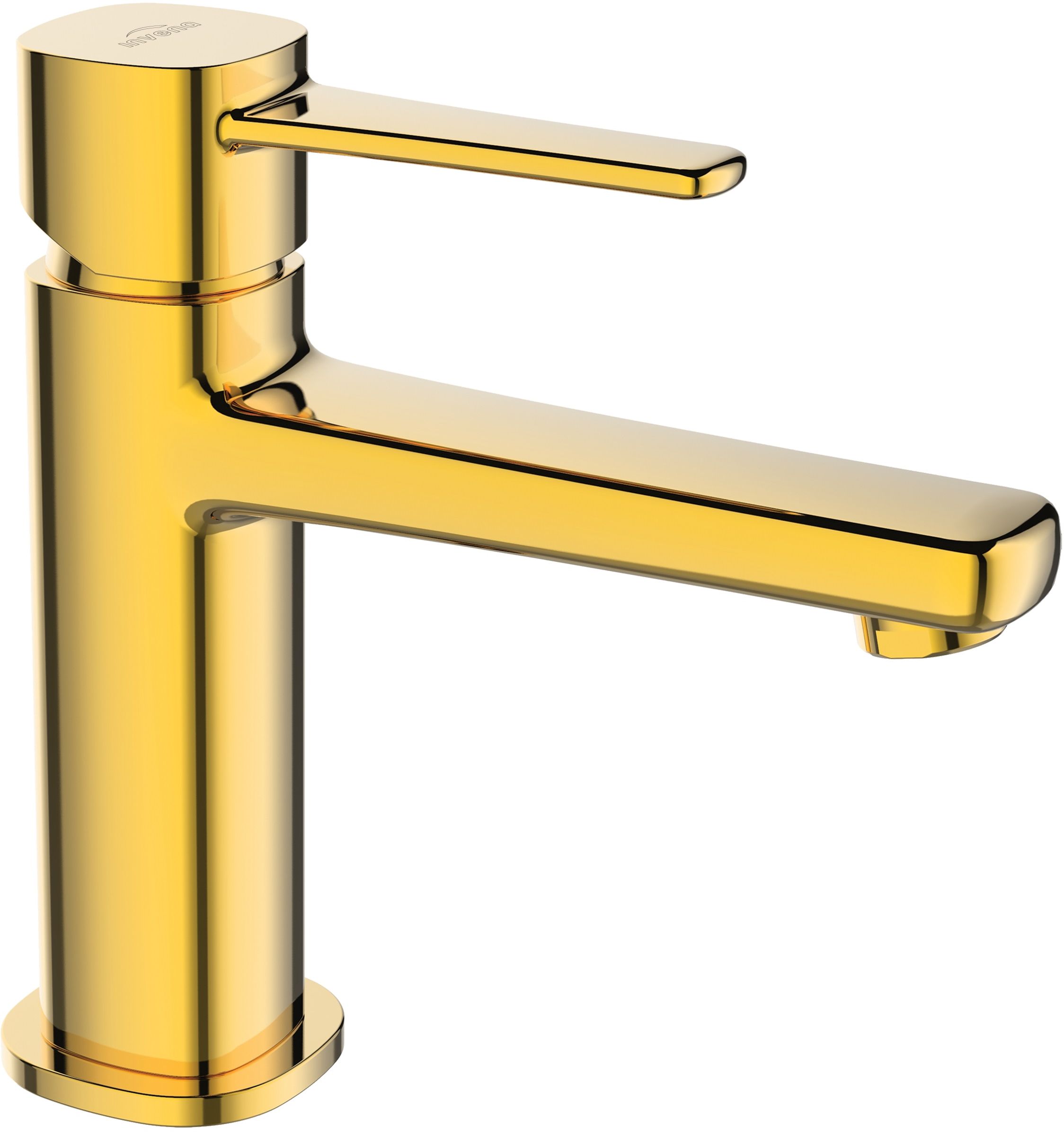 Invena Glamour rubinetto per lavabo verticale oro BU-02-009