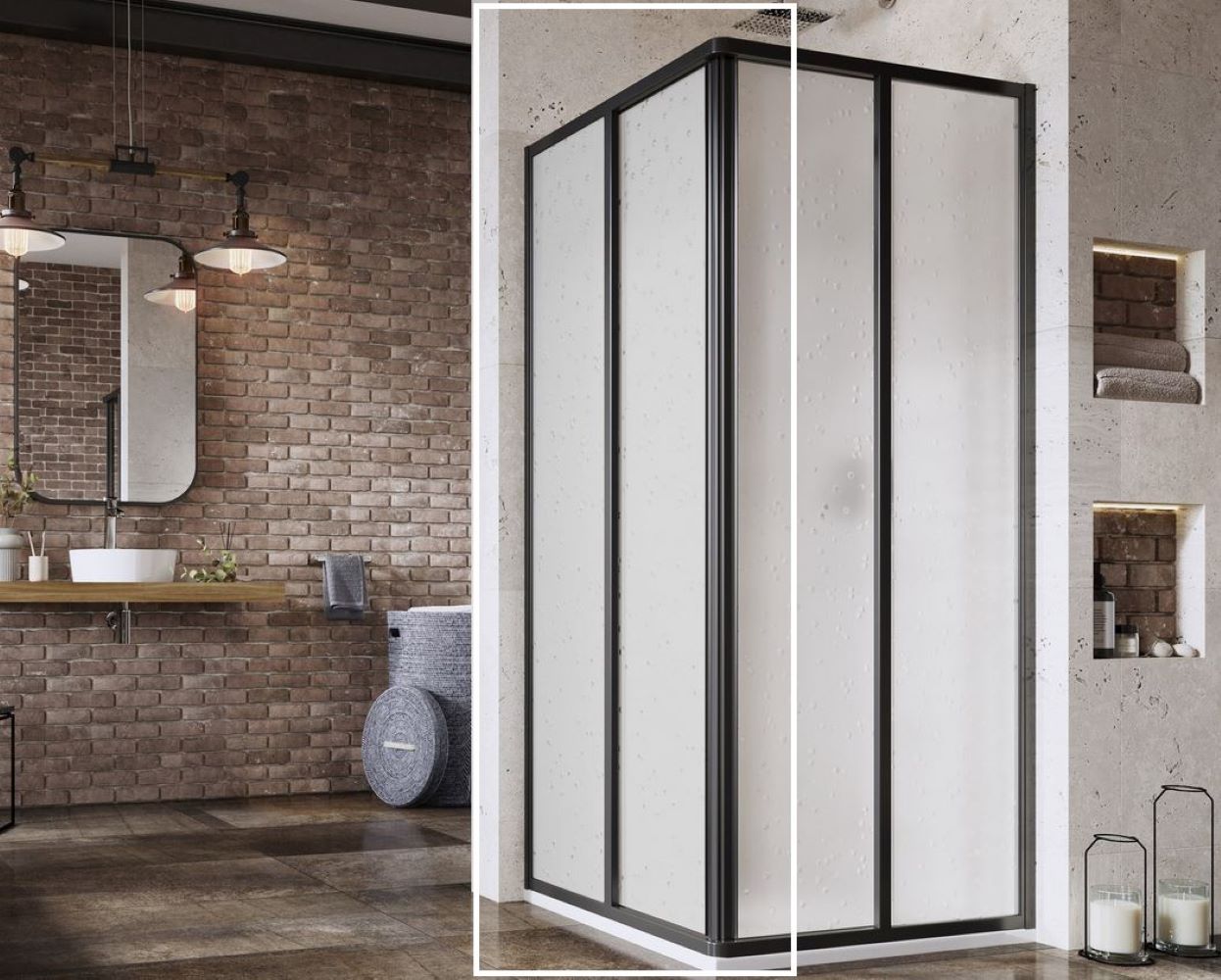 Ravak Supernova porta doccia 75 cm scorrevole nero opaca/polistirene 14V303O211
