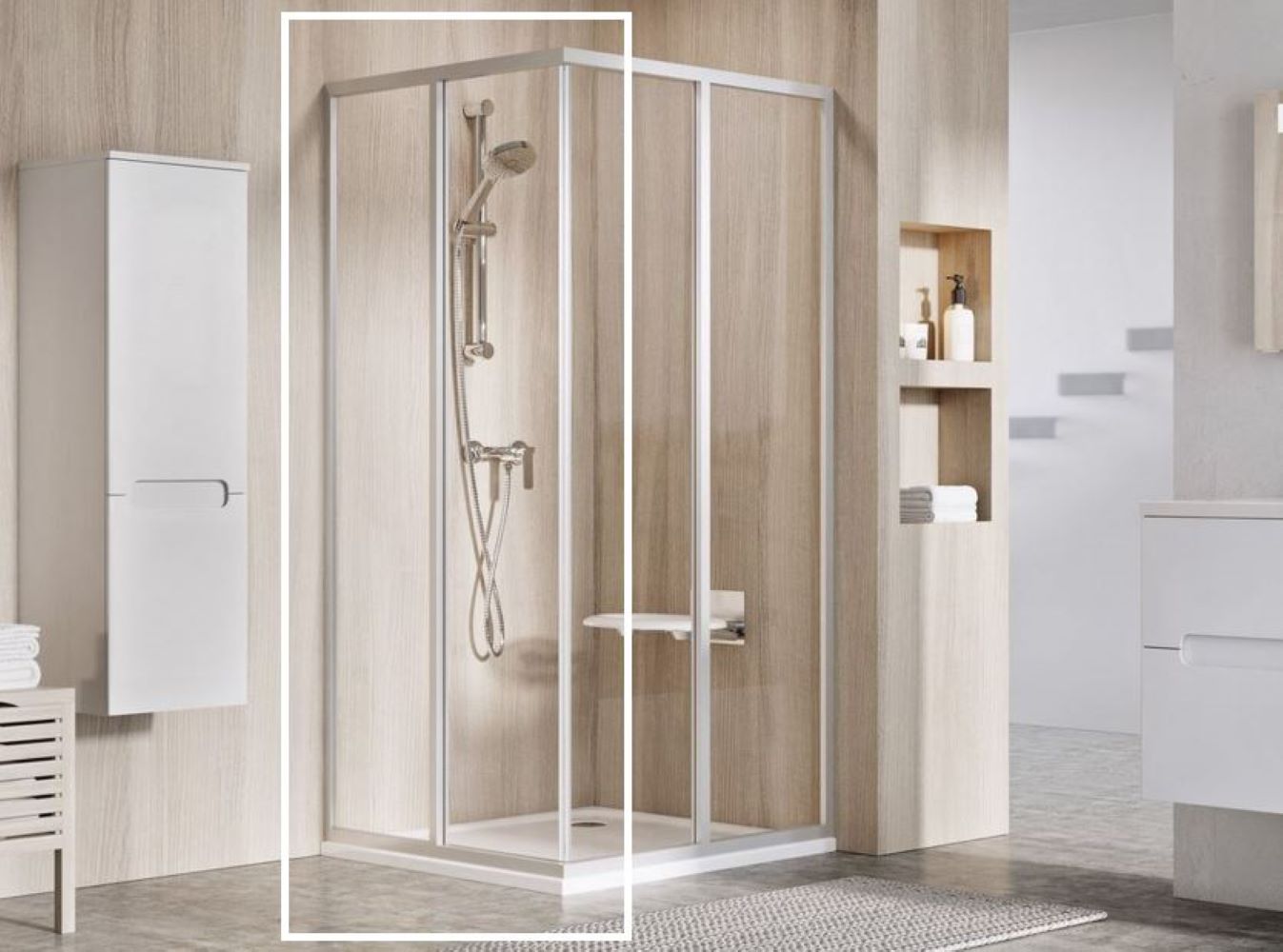 Ravak Supernova porta doccia 75 cm scorrevole satinato opaca/vetro trasparente 14V30UO2Z1