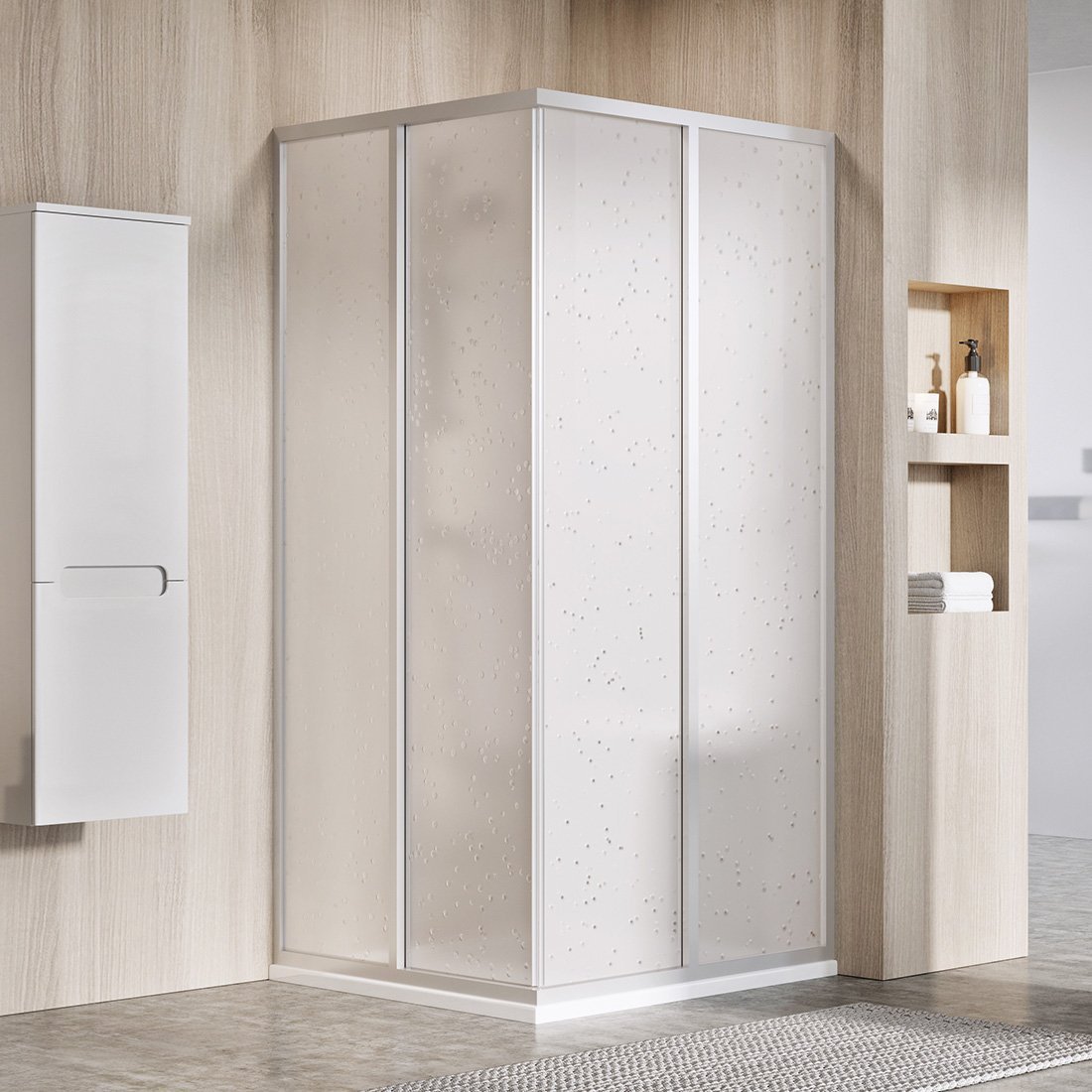 Ravak Supernova porta doccia 80 cm scorrevole satinato opaca/polistirene 14V40UO211