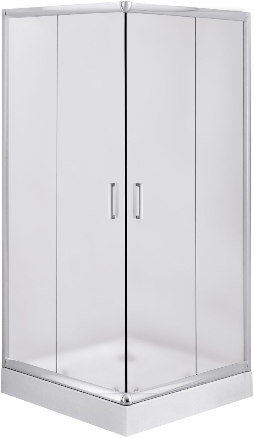 Set box doccia Deante Funkia KYC_641K, piatto doccia quadrato Deante Corner KTC_041B, NHC_025C