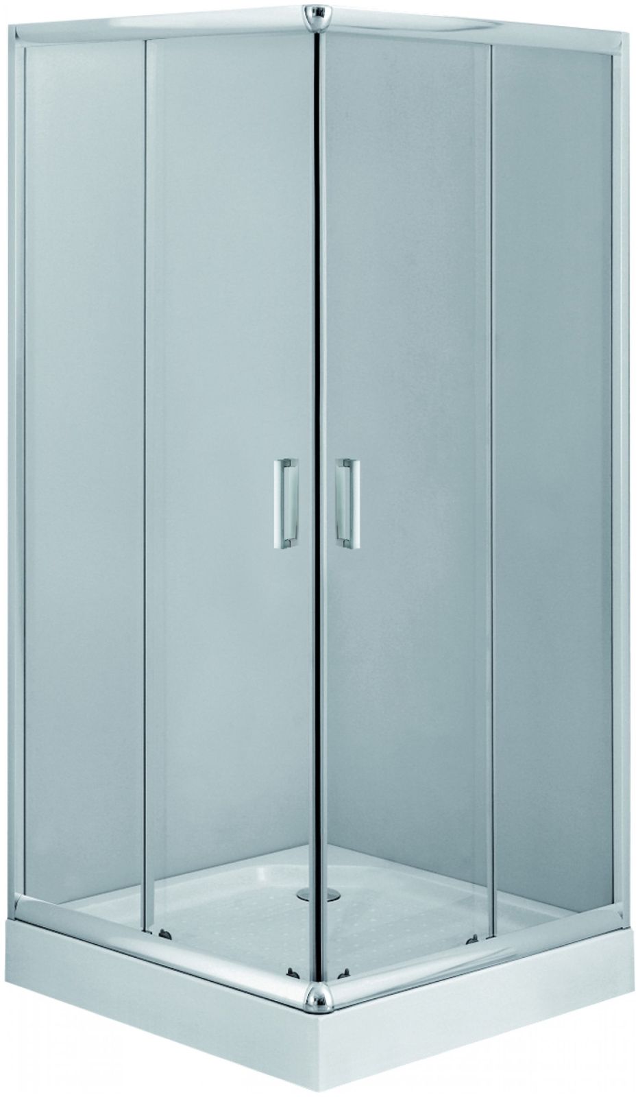 Set box doccia Deante Funkia KYC_042K, piatto doccia quadrato Deante Corner KTC_042B, NHC_025C