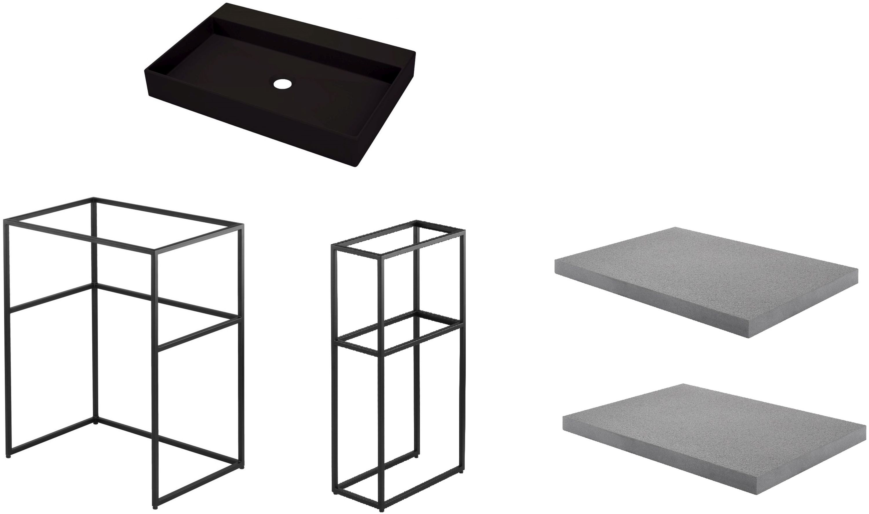 Set consolle Deante Correo CKC_N60A, lavabo Deante Correo CQR_NU6S, CKC_N20A, CBL_S20B