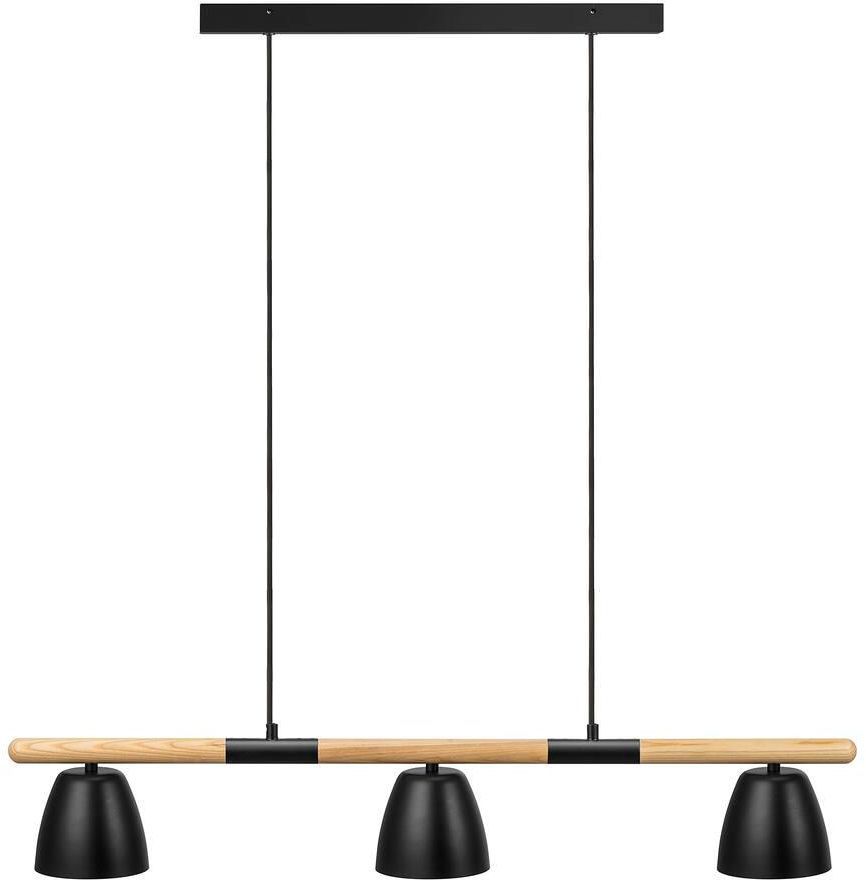 Nordlux Theo lampada sospesa 3x35 W nero-legno 2112603003