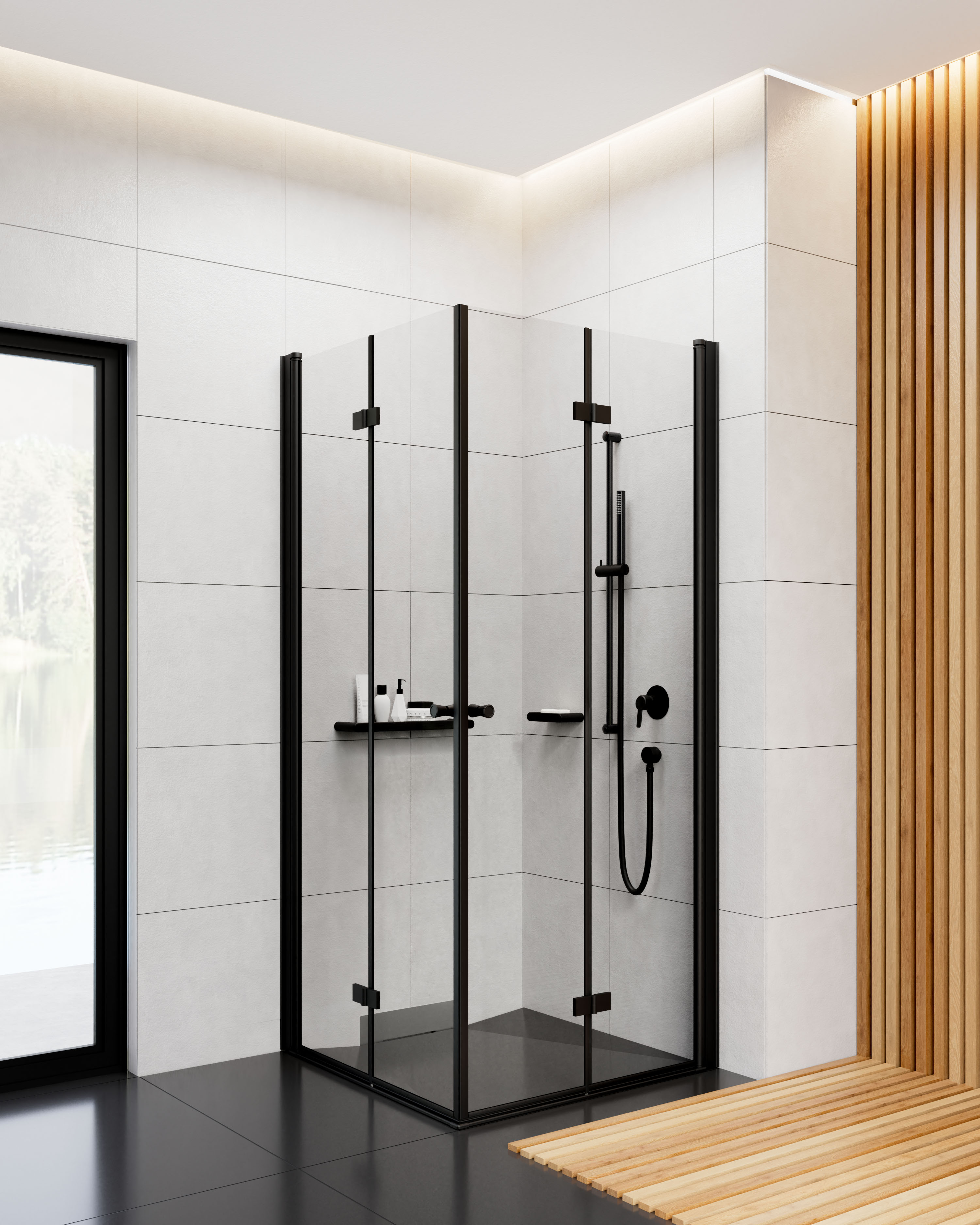 Set porta doccia Deante Kerria Plus KTSXN43P, porta doccia Deante Kerria Plus KTSXN41P
