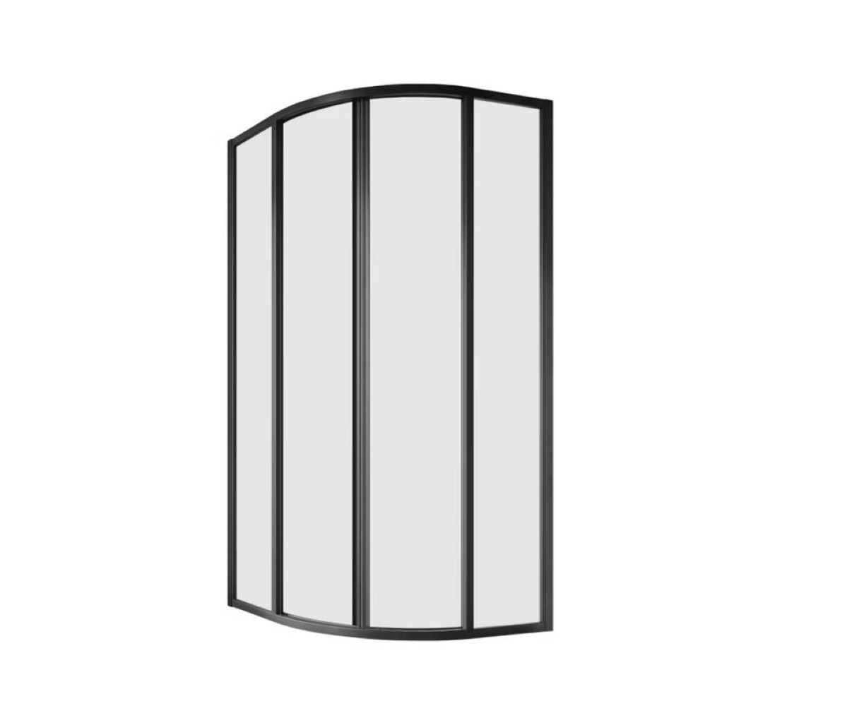 Ravak Supernova box doccia 90x90 cm semicircolare nero opaca/vetro trasparente 3117O302Z1