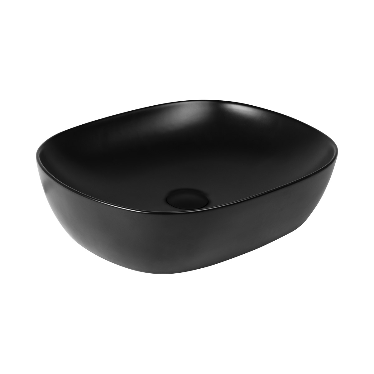 Oltens Hamnes lavabo 49x39.5 cm ovale da appoggio nero 40800300