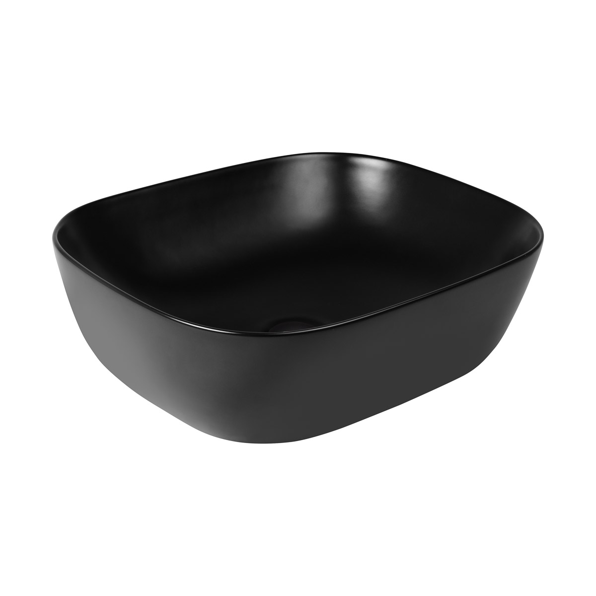 Oltens Hamnes lavabo 46.5x37.5 cm ovale da appoggio nero 40801300