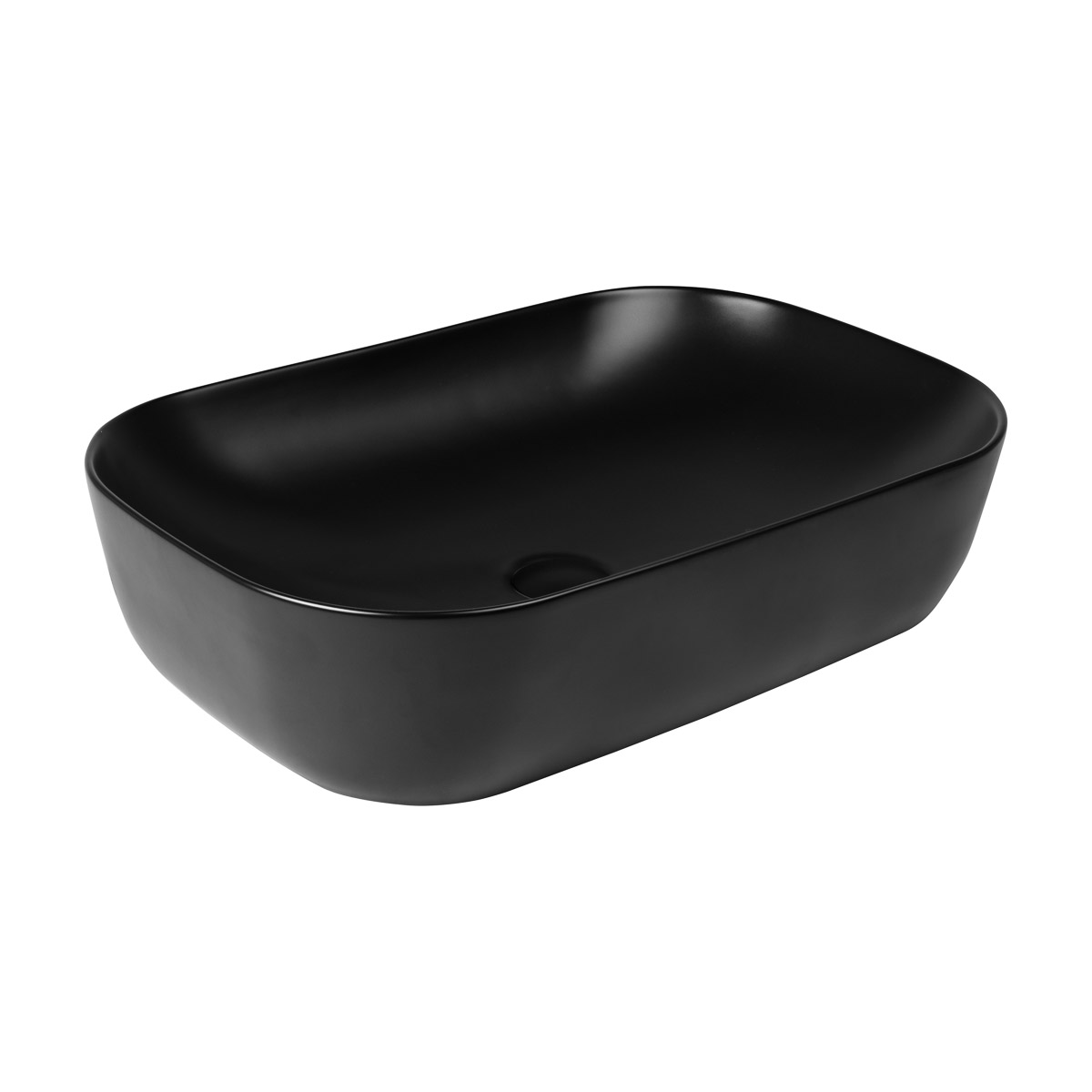Oltens Hamnes lavabo 61x40 cm ovale da appoggio nero 40802300