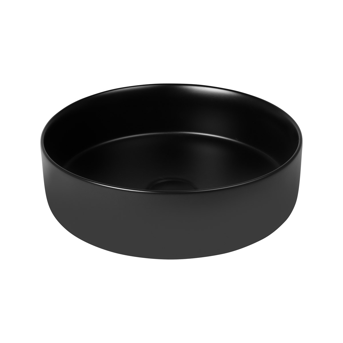 Oltens Lagde lavabo 35x35 cm rotonda da appoggio nero 40804300