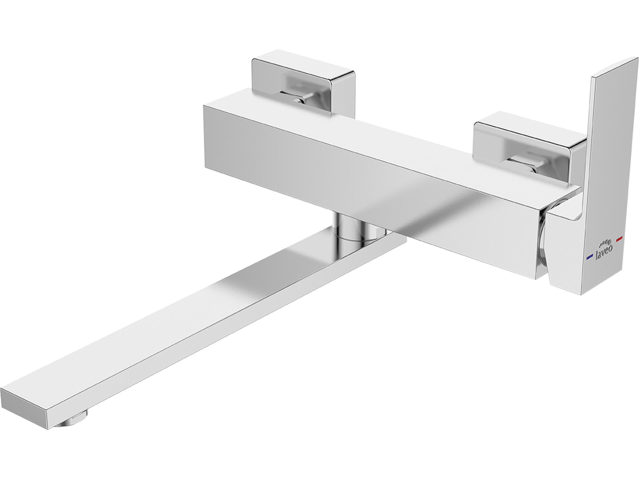 Laveo Kvadrato rubinetto da cucina a parete cromo BLQ080V