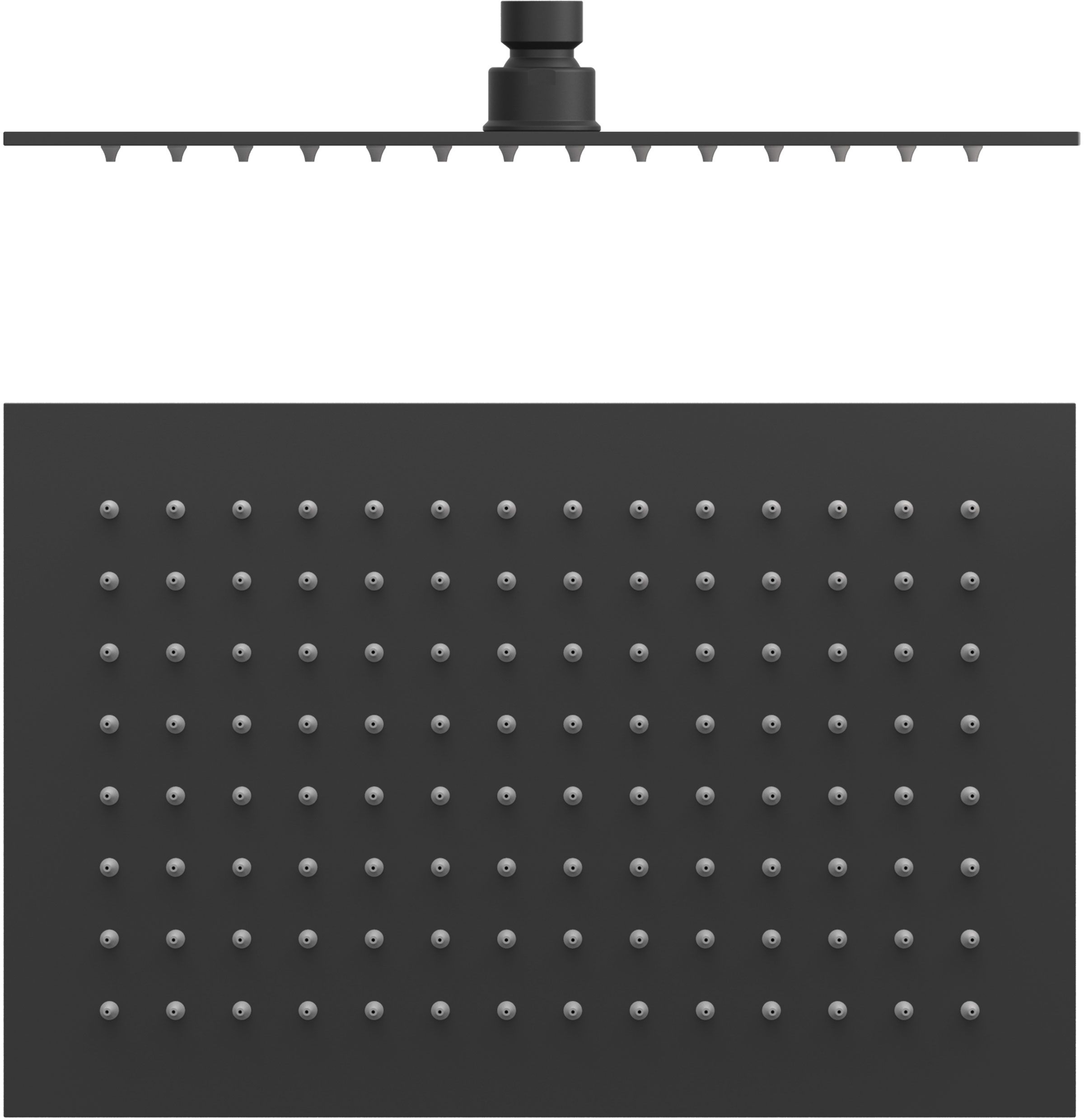 Tres soffione doccia 30x20 cm rettangolare nero 134315007NM