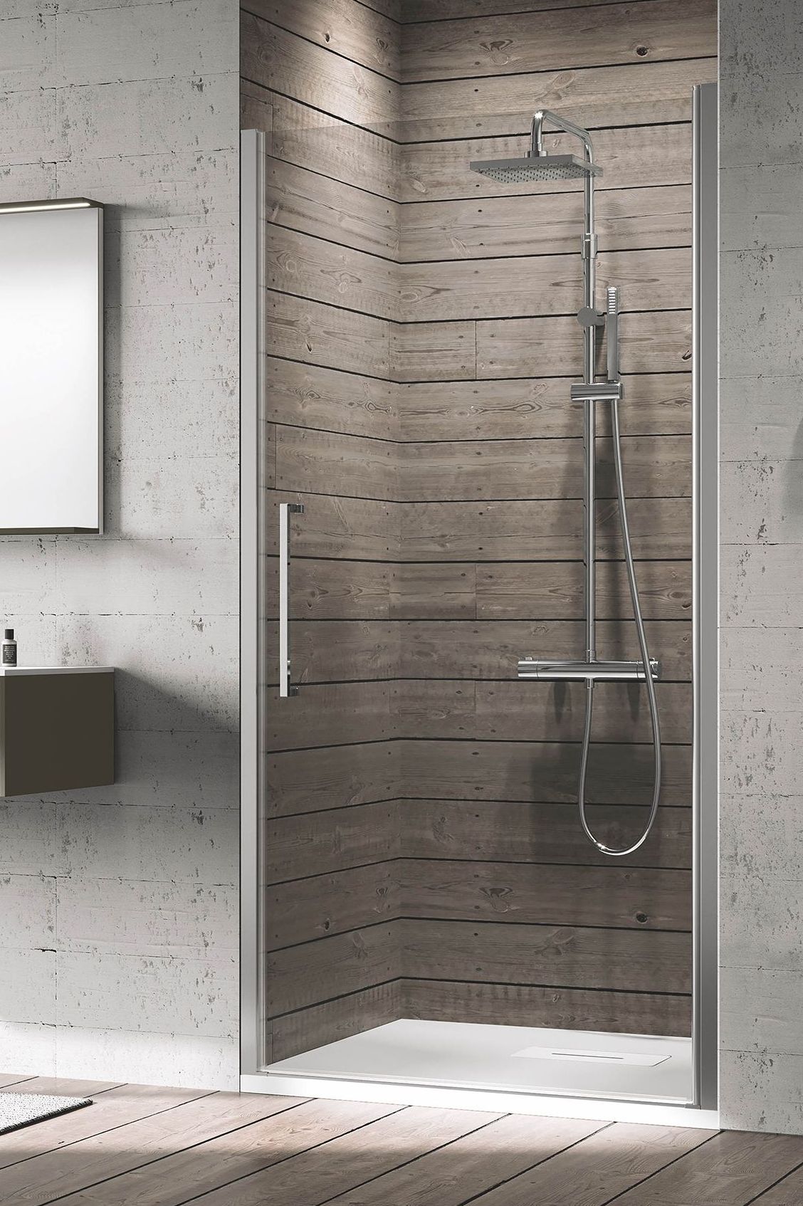 Novellini Young porta doccia 72 cm a battente argento lucida/vetro trasparente Y21B72-1B