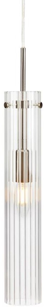 Markslöjd Tubo lampada sospesa 1x40 W acciaio-trasparente 108112