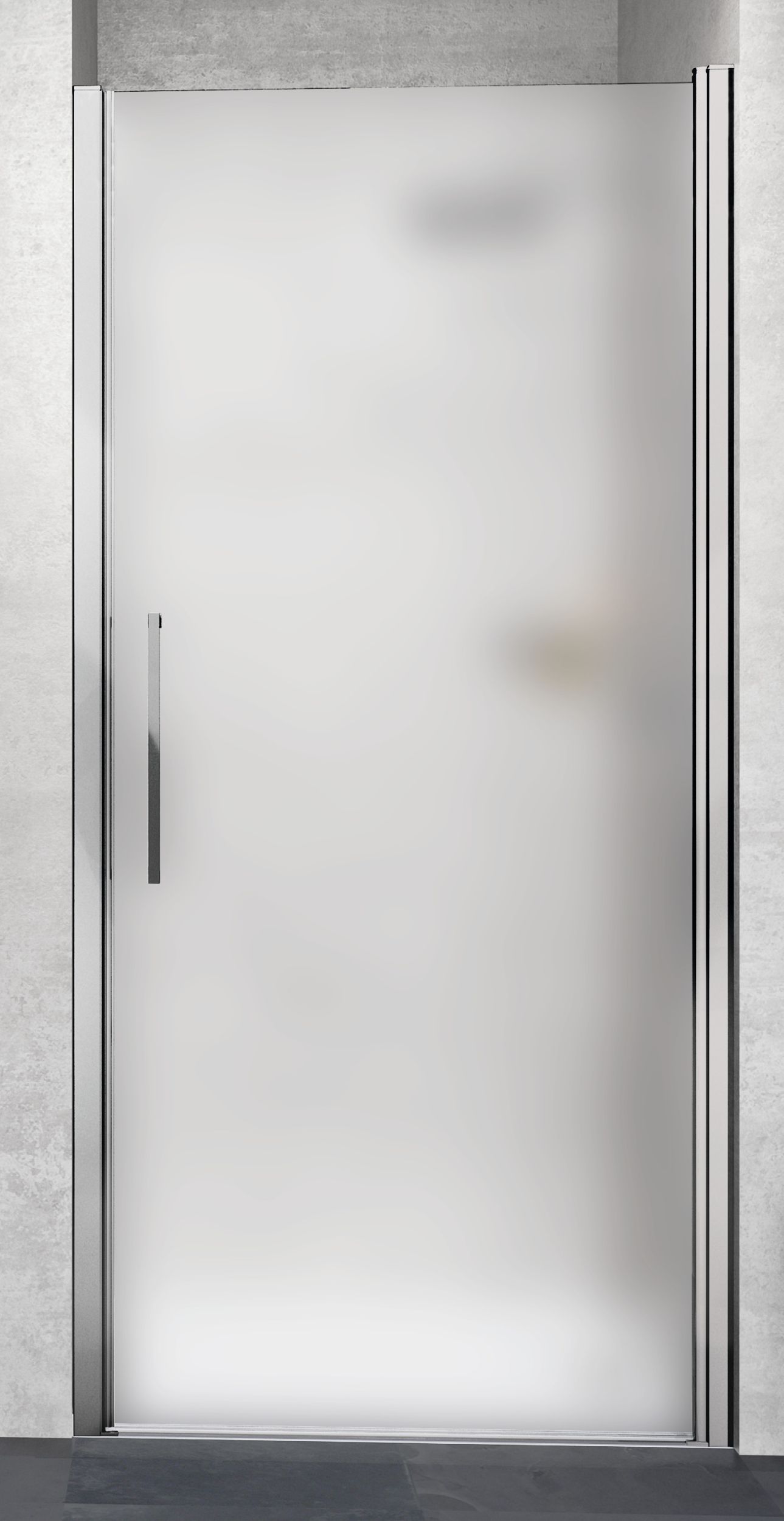 Novellini Young porta doccia 72 cm a battente argento lucida/vetro opaco Y21B72-4B