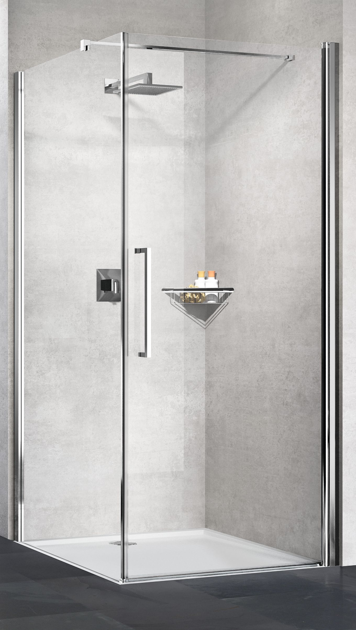 Novellini Young parete doccia 67 cm cromo lucida/vetro trasparente Y2FG67-1K