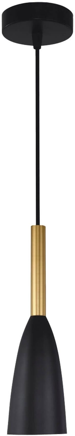 Light Prestige Solin lampada sospesa 1x60 W nero-oro LP-181/1PBK/GD