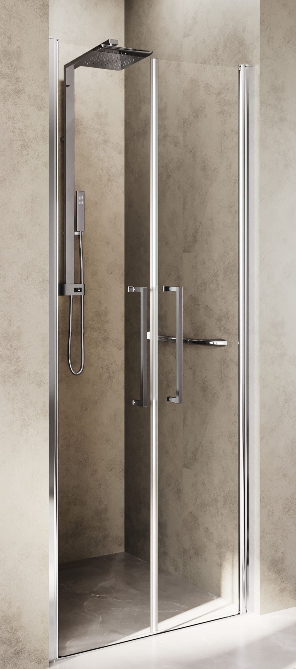 Novellini Young porta doccia 67 cm a battente cromo lucida/vetro trasparente Y22B67-1K