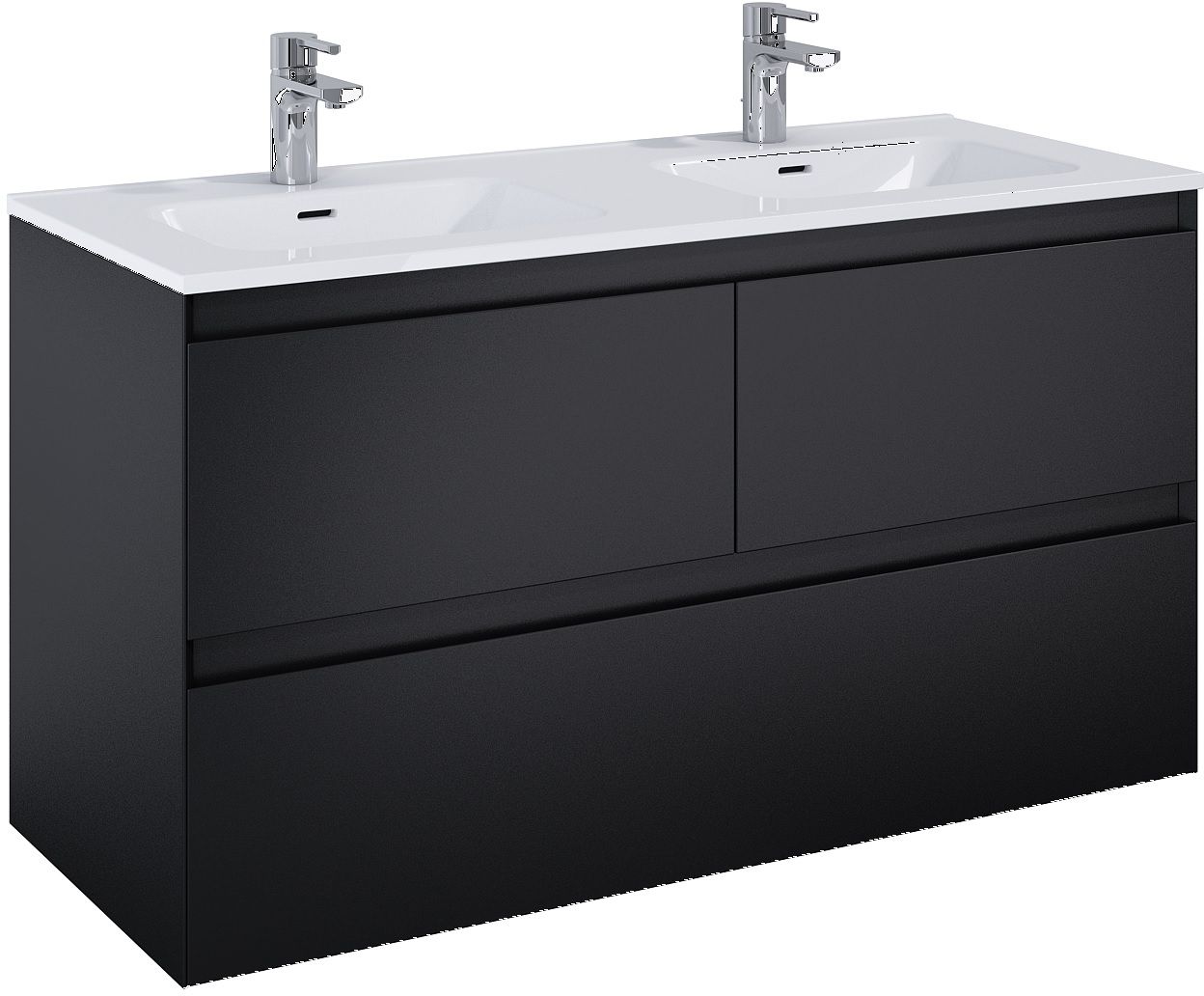 Elita Split armadietto 120x45.8x63.5 cm sottolavabo sospeso nero RE012007157160