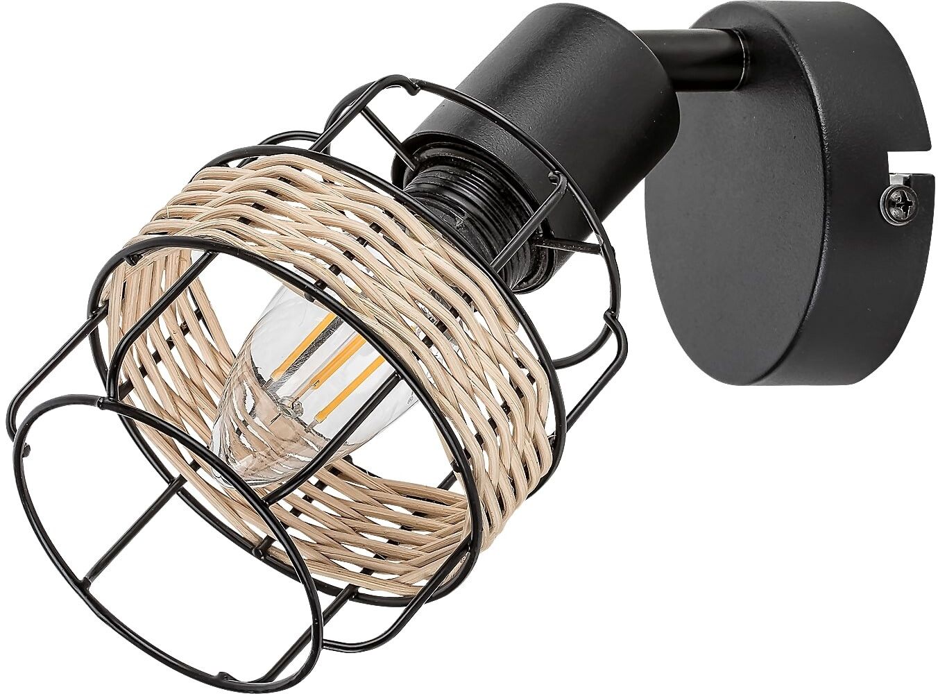 Rabalux Indiana lampada da parete 1x25 W nero 5281