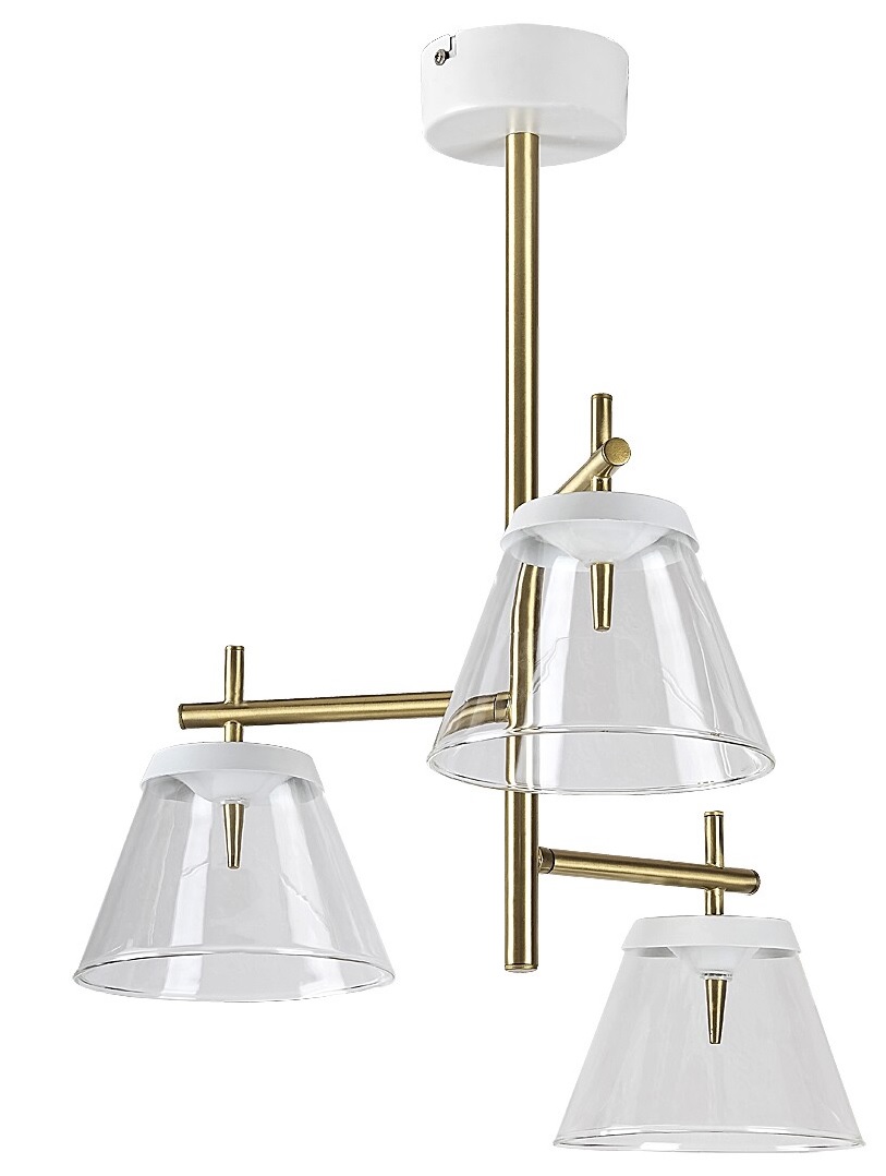 Rabalux Aviana lampada da soffitto 3x6 W bianco-ottone-trasparente 5031