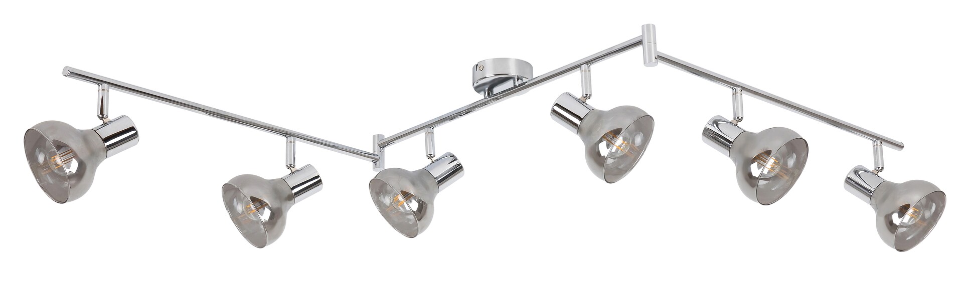 Rabalux Holly lampada da soffitto 6x40 W cromo-fumé 5562