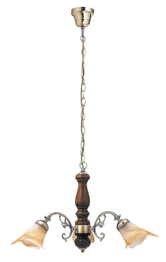 Rabalux Rustic 3 lampada sospesa 3x40 W ottone-marrone 7093