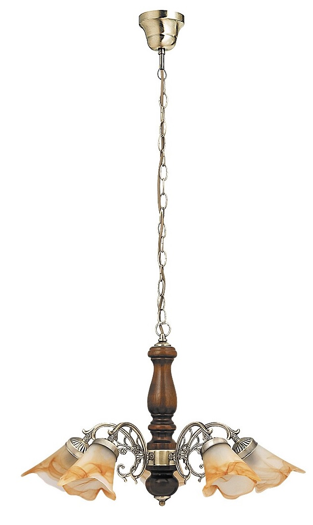 Rabalux Rustic 3 lampada sospesa 5x40 W ottone-marrone 7095
