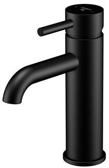 Steinberg 100 rubinetto per lavabo verticale nero 1001750S